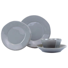 Load image into Gallery viewer, Vietri Lastra Four-Piece Place Setting gray