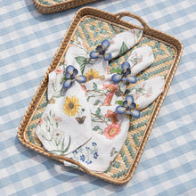Load image into Gallery viewer, Juliska Floral Garden Napkin Set/4 - Multi on table with napkin rings