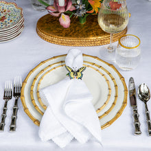 Load image into Gallery viewer, Juliska Berry Scallop Napkin on a bamboo place setting