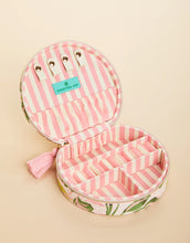 Load image into Gallery viewer, Spartina 449 Large Round Jewelry Travel Case Palm Paradise