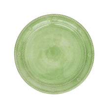 Load image into Gallery viewer, Seagrass green Juliska Berry & Thread Melamine Dessert/Salad Plate showing berry and thread design along the rim