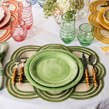 Load image into Gallery viewer, Seagrass green Juliska Berry & Thread Melamine Place setting Set with matching drinkware