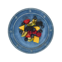 Load image into Gallery viewer, Ocean Blue Juliska Berry & Thread Melamine Dessert/Salad Plate with fruit