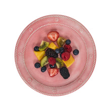 Load image into Gallery viewer, Coral Pink Juliska Berry & Thread Melamine Dessert/Salad Plate with fruit