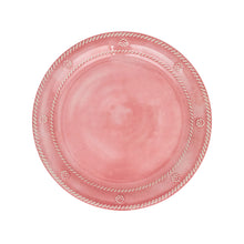 Load image into Gallery viewer, Coral Pink Juliska Berry & Thread Melamine Dessert/Salad Plate showing berry and thread design along the rim