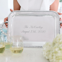 Load image into Gallery viewer, Mariposa Pearled Service Tray