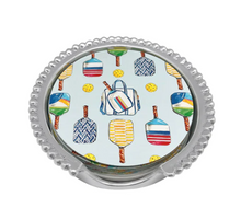 Load image into Gallery viewer, Mariposa Pickleball Served All Day Beaded Coaster Set