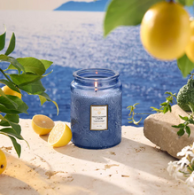 Load image into Gallery viewer, blue jar candle on a table