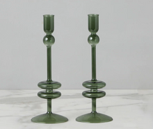 Load image into Gallery viewer, etuHOME Medium Glass Candlestick Pair