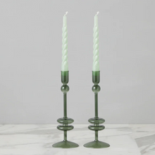 Load image into Gallery viewer, etuHOME Medium Glass Candlestick Pair