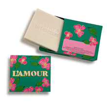 Load image into Gallery viewer, Murphy & Daughters Message on a Soap - L'AMOUR - Geranium