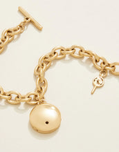 Load image into Gallery viewer, Spartina 449 Mini Round Locket Toggle Bracelet 8" Mother-of-Pearl