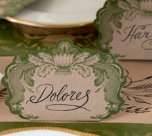 Load image into Gallery viewer, Hester & Cook Moss Fable Toile Place Card