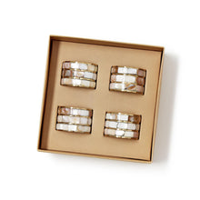 Load image into Gallery viewer, Mother of Pearl Napkin Rings - Set of 4