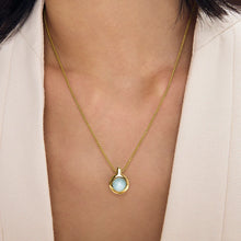 Load image into Gallery viewer, Dean Davidson Mini Ipanema Gold Pendant -blue stone