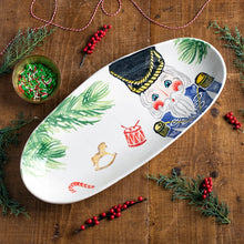 Load image into Gallery viewer, Vietri Nutcrackers Small Narrow Oval Platter on a table