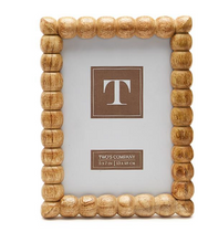 Load image into Gallery viewer, Natural Hand-Carved Bobbin Photo Frame