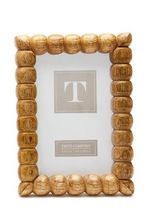 Load image into Gallery viewer, Natural Hand-Carved Bobbin Photo Frame