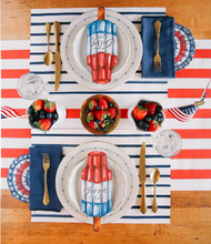 Load image into Gallery viewer, Hester & Cook Navy Stripe Placemat - Pad of 18 Sheets