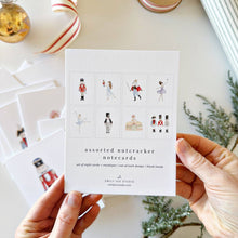 Load image into Gallery viewer, Card with images of all eight of the Nutcracker Assorted Notecard Set