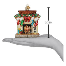Load image into Gallery viewer, graphic showing 3.75 inch height of the Old World Christmas Holiday Hearth Ornament