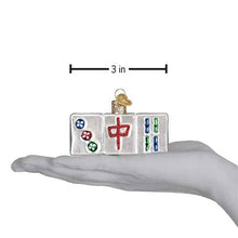 Load image into Gallery viewer, graphic of the Old World Christmas Mahjong Ornament showing 3" length