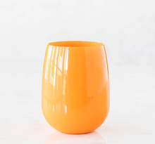 Load image into Gallery viewer, Hester & Cook Orange Stemless Wine Symglass