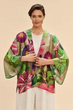 Load image into Gallery viewer, Powder Oversized Botanicals Kimono Jacket Slate