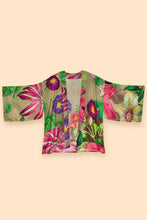 Load image into Gallery viewer, Powder Oversized Botanicals Kimono Jacket Slate