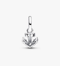 Load image into Gallery viewer, Silver anchor pendant on a white background