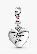 Load image into Gallery viewer, PANDORA Mom Script Heart Dangle Charm