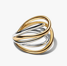 Load image into Gallery viewer, PANDORA Two-Tone Entwined Band Ring