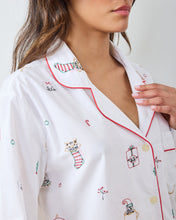 Load image into Gallery viewer, Printfresh Holiday Cats Cloud Long Pajama Set - FINAL SALE
