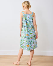 Load image into Gallery viewer, Back view of Printfresh Must Love Cats Back to Bed Night Gown in cornflower blue