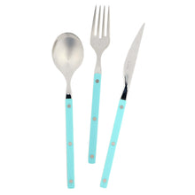 Load image into Gallery viewer, Vietri Pastello Place Spoon fork and knife in blue