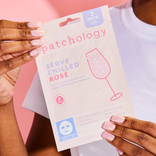 Load image into Gallery viewer, person holding a Serve Chilled Rose Hydrating Sheet Masks 2 pack
