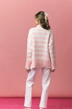 Load image into Gallery viewer, Pink Costner Striped Sweater - FINAL SALE