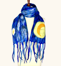 Load image into Gallery viewer, Pomegranate Moon Van Gogh Inspired Scarf