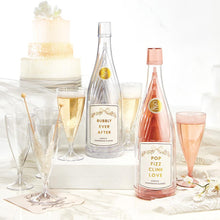 Load image into Gallery viewer, Acrylic Champagne Bottle Set - 5 Stackable Glasses - Pop Fizz Clink Love