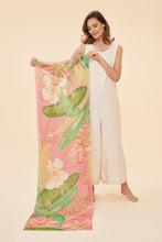 Load image into Gallery viewer, Powder 100% Linen Delicate Tropical Scarf - Candy
