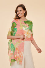 Load image into Gallery viewer, Powder 100% Linen Delicate Tropical Scarf - Candy