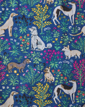 Load image into Gallery viewer, Fabric swatch for Printfresh Must Love Dogs PJ Short Set in indigo
