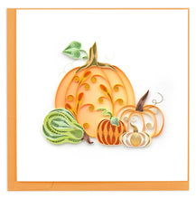 Load image into Gallery viewer, Quilled Assorted Pumpkins Greeting Card