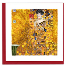 Load image into Gallery viewer, Quilled Lady in Gold card