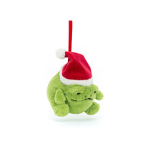 Load image into Gallery viewer, Ricky Rain Frog Ornament hanging from ornament ribbon