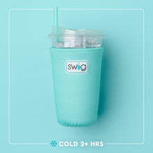 Load image into Gallery viewer, Swig Flourish Iced Cup Coolie - Medium graphic showing 2+ hours of cold