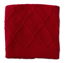 Load image into Gallery viewer, Red Diamond Knit Throw - 60"
