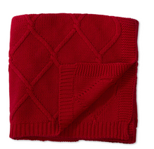 Load image into Gallery viewer, Red Diamond Knit Throw - 60"