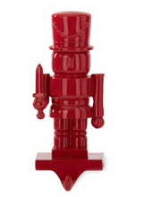 Load image into Gallery viewer, Red Resin Nutcracker Stocking Holders
