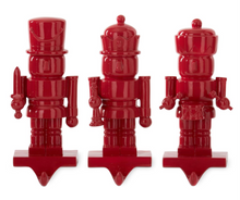 Load image into Gallery viewer, Red Resin Nutcracker Stocking Holders